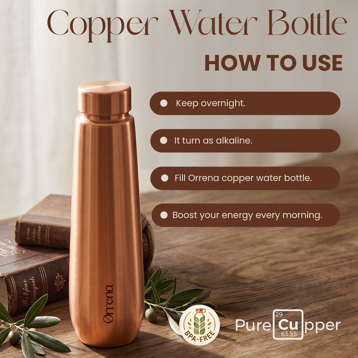 COPPER JOINTLESS BOTTLE